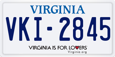 VA license plate VKI2845