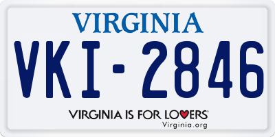 VA license plate VKI2846