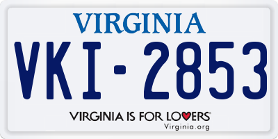 VA license plate VKI2853
