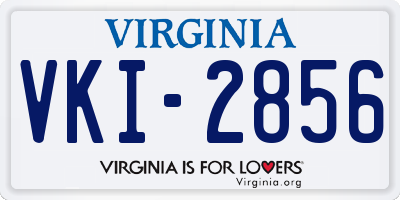VA license plate VKI2856