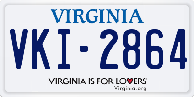VA license plate VKI2864