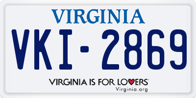 VA license plate VKI2869