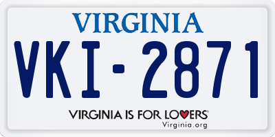 VA license plate VKI2871