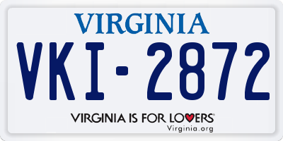 VA license plate VKI2872