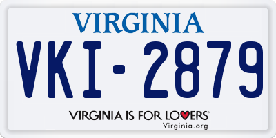 VA license plate VKI2879