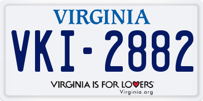 VA license plate VKI2882