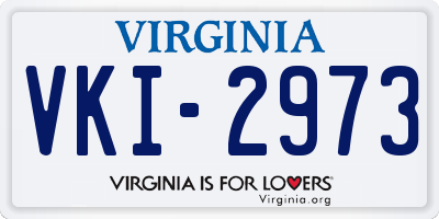VA license plate VKI2973