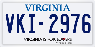 VA license plate VKI2976