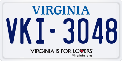 VA license plate VKI3048