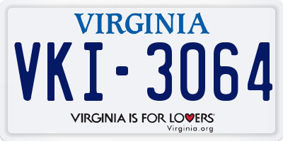 VA license plate VKI3064