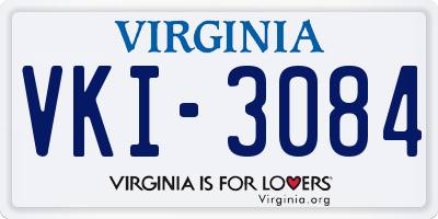VA license plate VKI3084