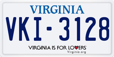 VA license plate VKI3128