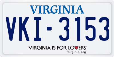 VA license plate VKI3153