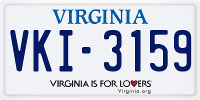 VA license plate VKI3159