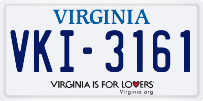 VA license plate VKI3161
