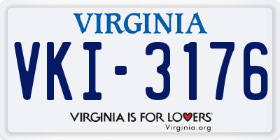VA license plate VKI3176