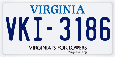 VA license plate VKI3186