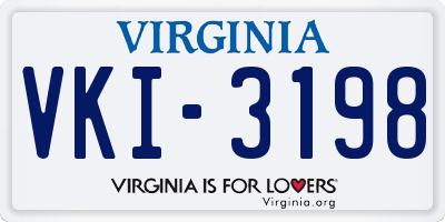 VA license plate VKI3198