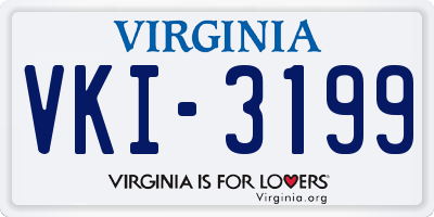VA license plate VKI3199