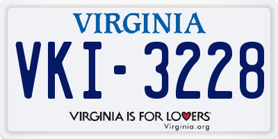 VA license plate VKI3228