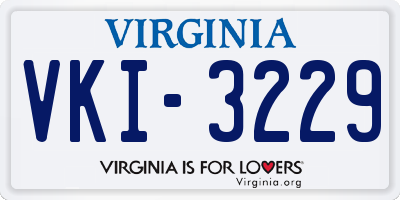 VA license plate VKI3229