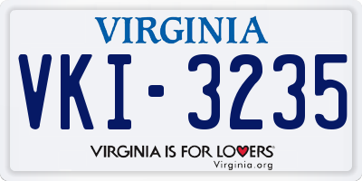 VA license plate VKI3235