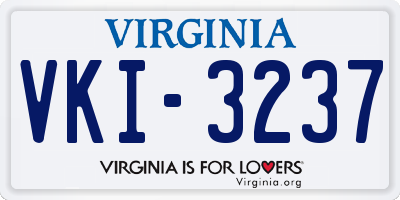 VA license plate VKI3237
