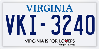 VA license plate VKI3240