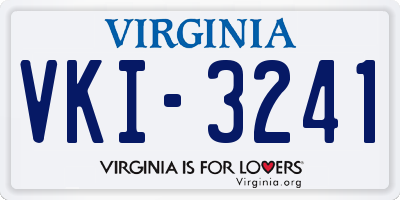 VA license plate VKI3241