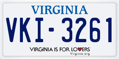 VA license plate VKI3261