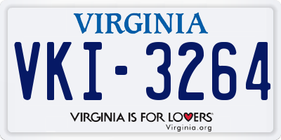 VA license plate VKI3264