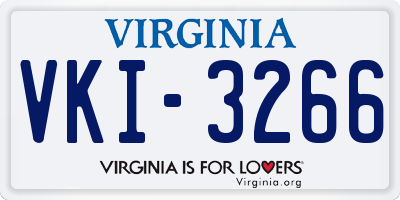 VA license plate VKI3266
