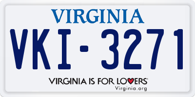 VA license plate VKI3271