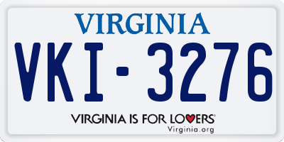VA license plate VKI3276