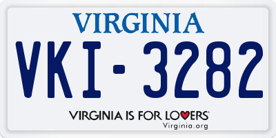 VA license plate VKI3282