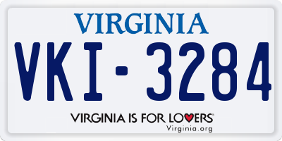 VA license plate VKI3284