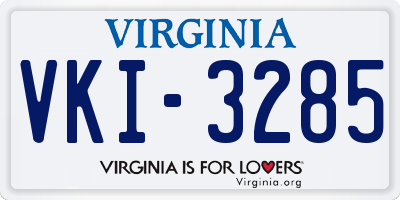 VA license plate VKI3285