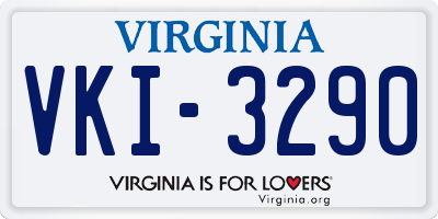 VA license plate VKI3290