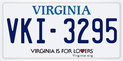 VA license plate VKI3295
