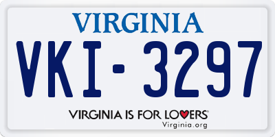 VA license plate VKI3297