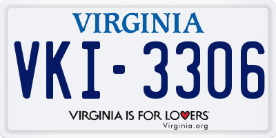 VA license plate VKI3306