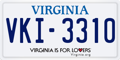 VA license plate VKI3310