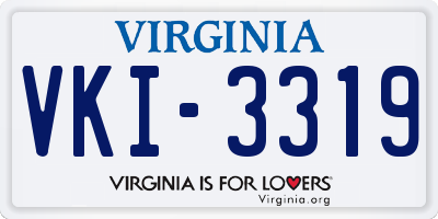 VA license plate VKI3319