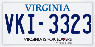 VA license plate VKI3323