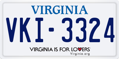 VA license plate VKI3324