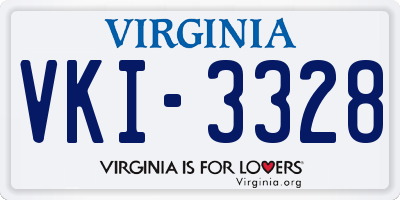 VA license plate VKI3328