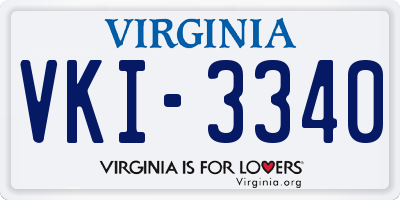 VA license plate VKI3340
