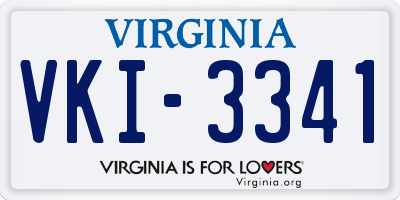 VA license plate VKI3341