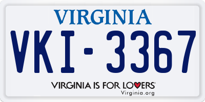 VA license plate VKI3367