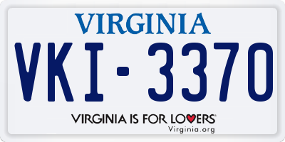 VA license plate VKI3370
